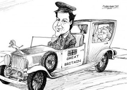 Cameron takes the wheel... sort of