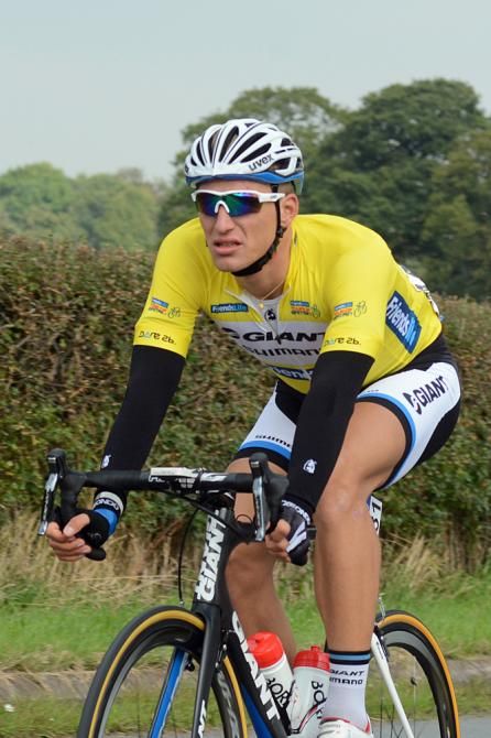 Marcel Kittel (Giant Shimano) in the yellow jersey at Tour of Britain
