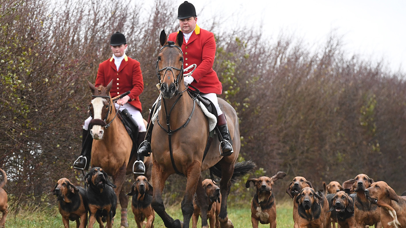 Cranwell Bloodhounds 13.12.20 Frank Goddard ( H/man ) &amp; Chris lightfoot ( Whip )