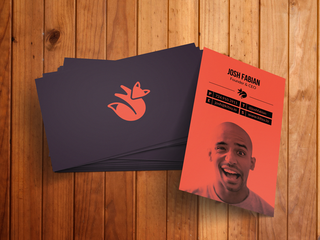 Josh Fabian’s business card shows how a good mugshot can bring a business card to life