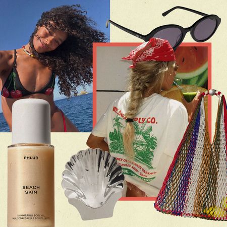 Summer shopping collage