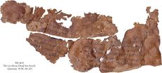 This scroll fragment preserves parts of the Book of Leviticus, in which God promises to reward the people of Israel if they observe the Sabbath and obey the 10 commandments. 
