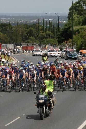 The peloton in the neutral zone