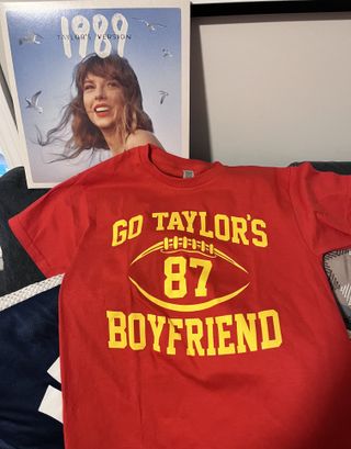 The "Taylor Swift jersey" my daughter requested for the Super Bowl.