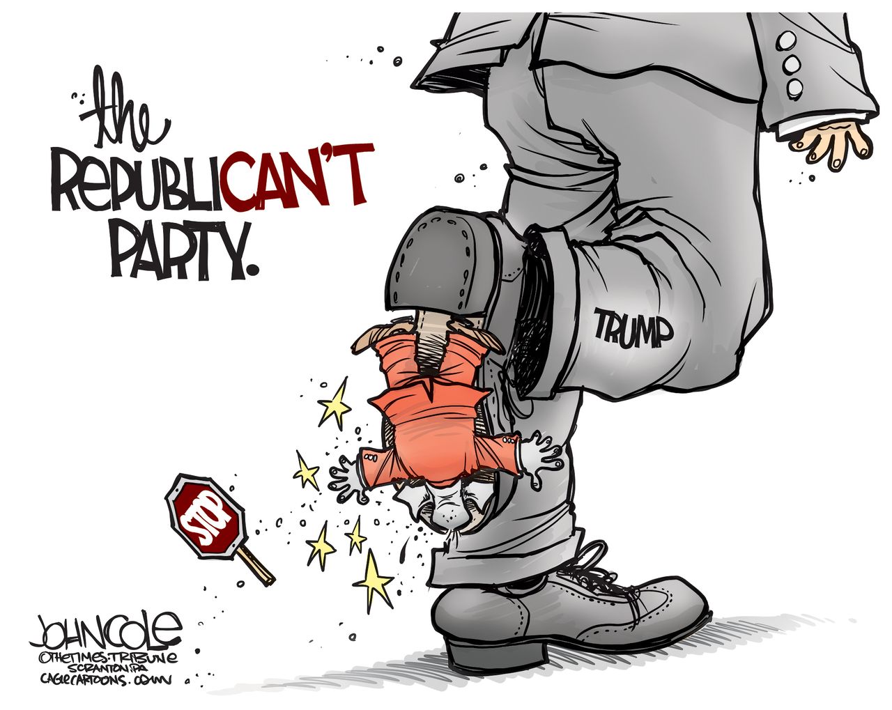 Political Cartoon U.S. Trump GOP