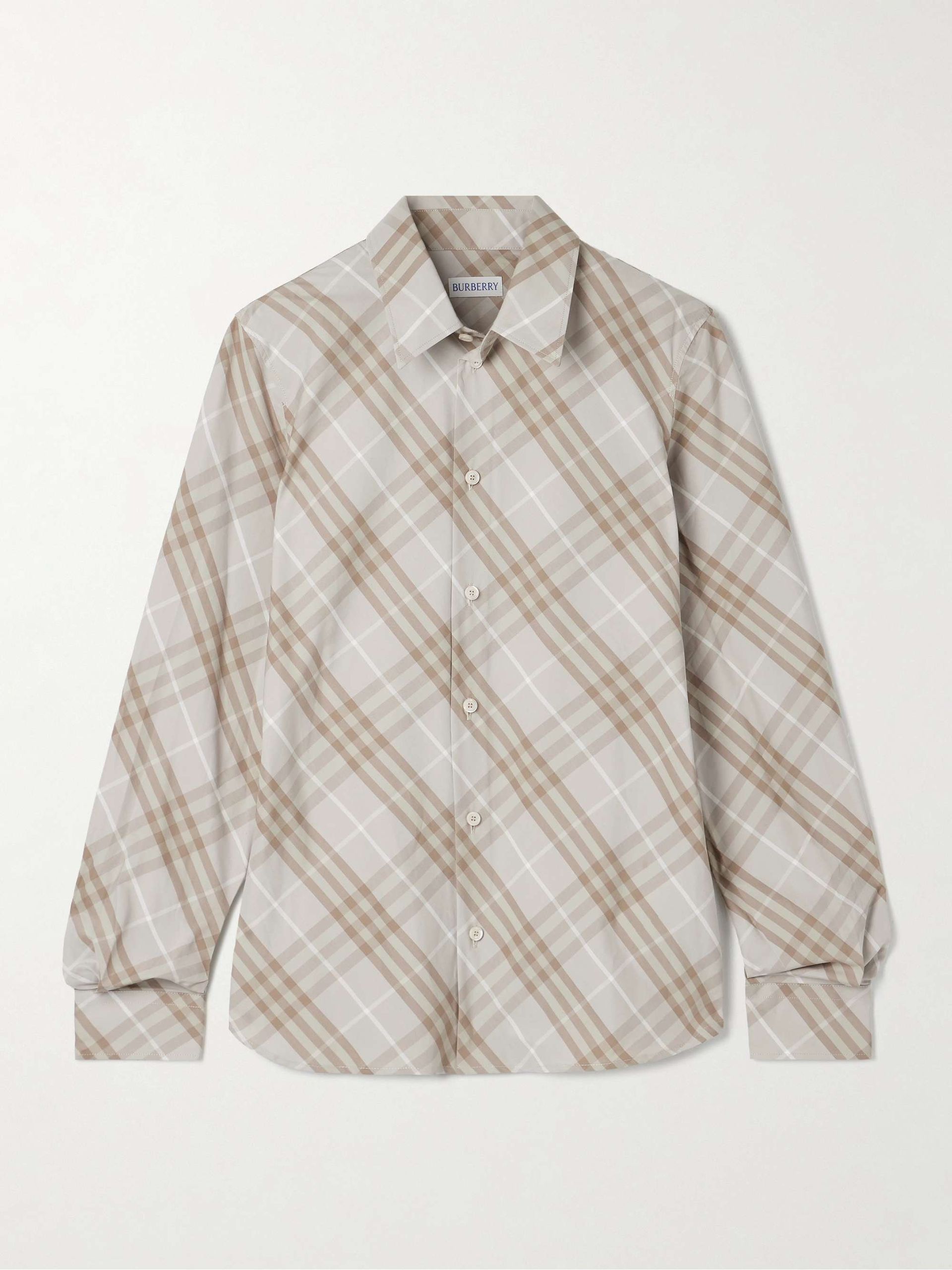 Checked Cotton-Poplin Shirt