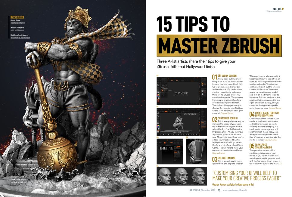 Master ZBrush digital sculpting with 3D World | Creative Bloq