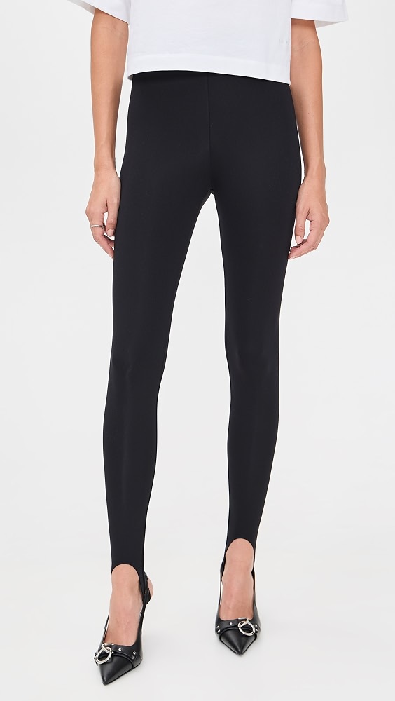 Neoprene Stirrup Leggings - Black