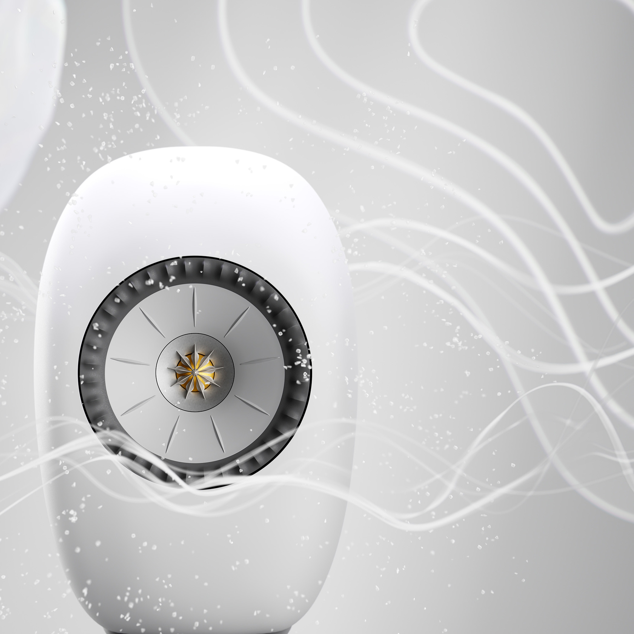 KEF LS LUXE wireless speakers, designed by Ross Lovegrove