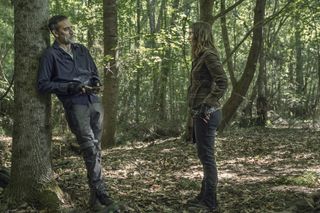Jeffrey Dean Morgan and Lauren Cohan in The Walking Dead