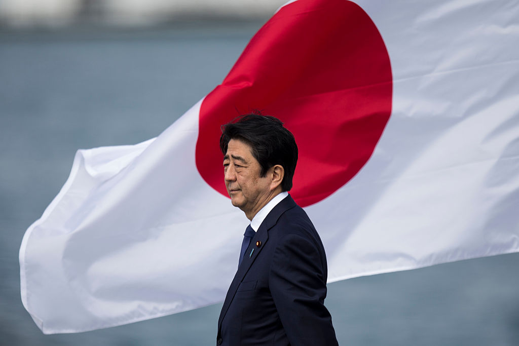 Japanese Prime Minister Shinzo Abe at Joint Base Pearl Harbor Hickam's Kilo Pier