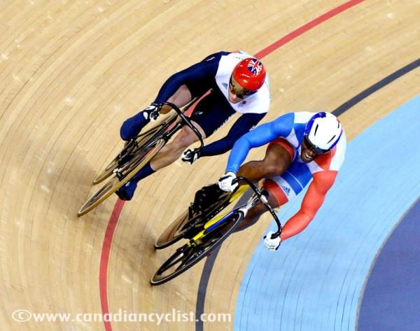 Jason Kenny (Great Britain) vs Gregory Bauge (France) in gold medal final
