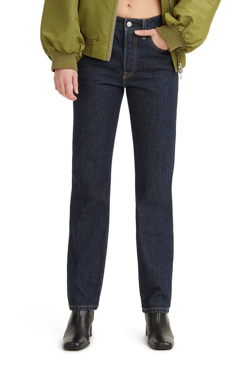 501® High Waist Straight Leg Jeans