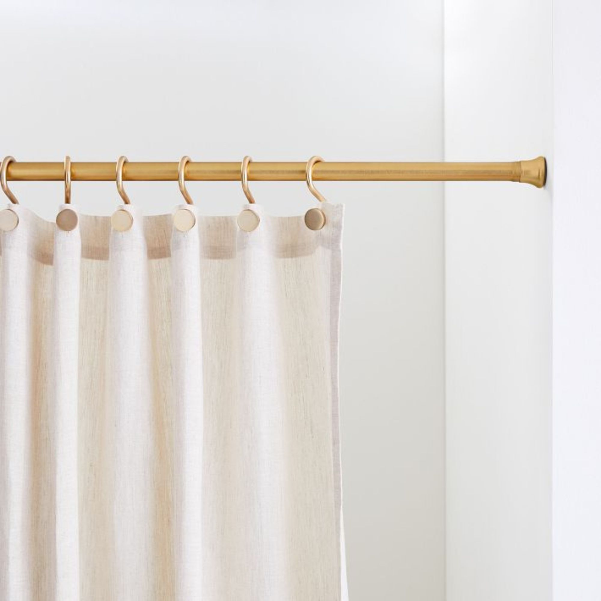 Antique Brass Shower Curtain Rod