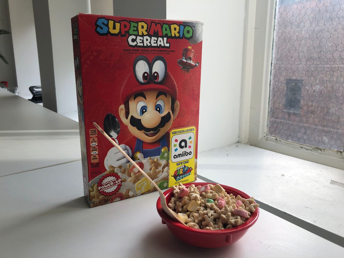 mario cereal box