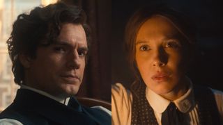 Henry Cavill plays Sherlock Holmes, and Millie Bobby Brown plays Enola in Enola Holmes.