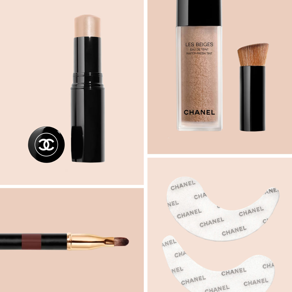Collage of Chanel Beauty Products 