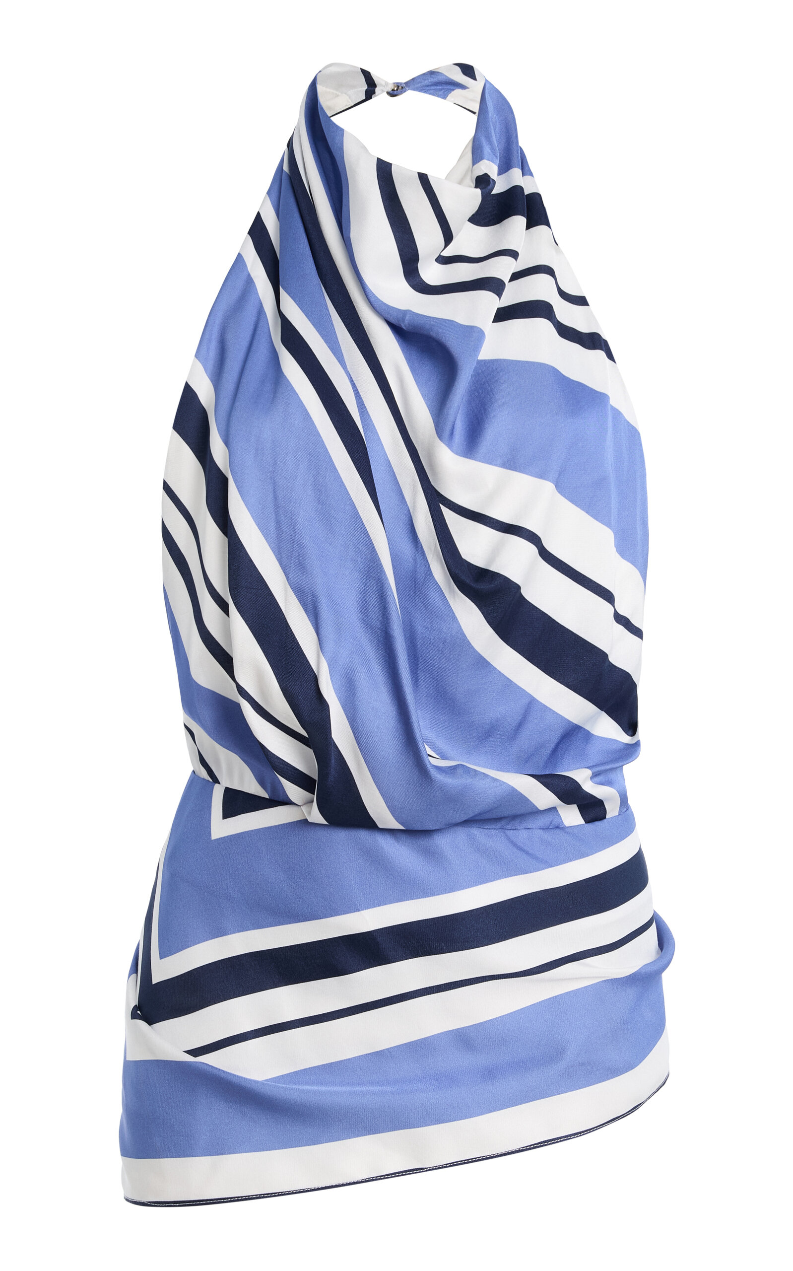 Exclusive Striped Twill Scarf Top