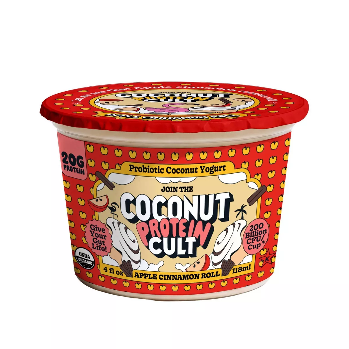 Coconut Cult Apple Cinnamon Roll Probiotic Coconut Yogurt - 4oz