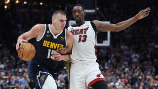 Denver Nuggets Nikola Jokic and Miami Heat's Bam Adebayo