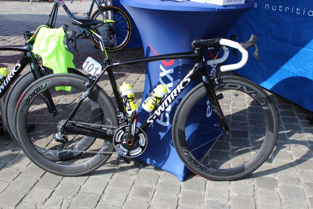 Peter Sagan goes for a plain black Specialized S Works for Scheldeprijs