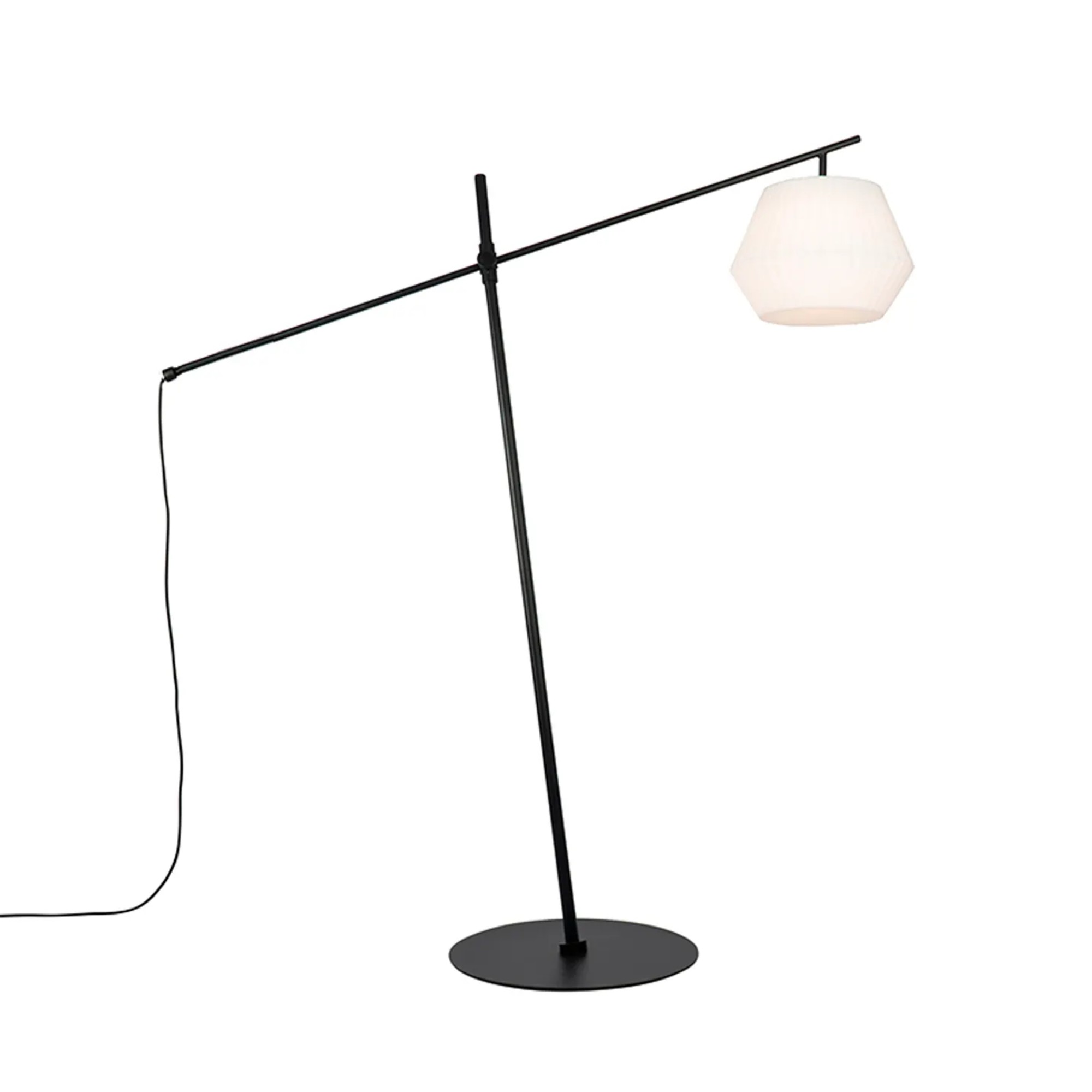 Lampandlight.co.uk Design Outdoor Floor Lamp Black with White Shade IP44 - Robbert
