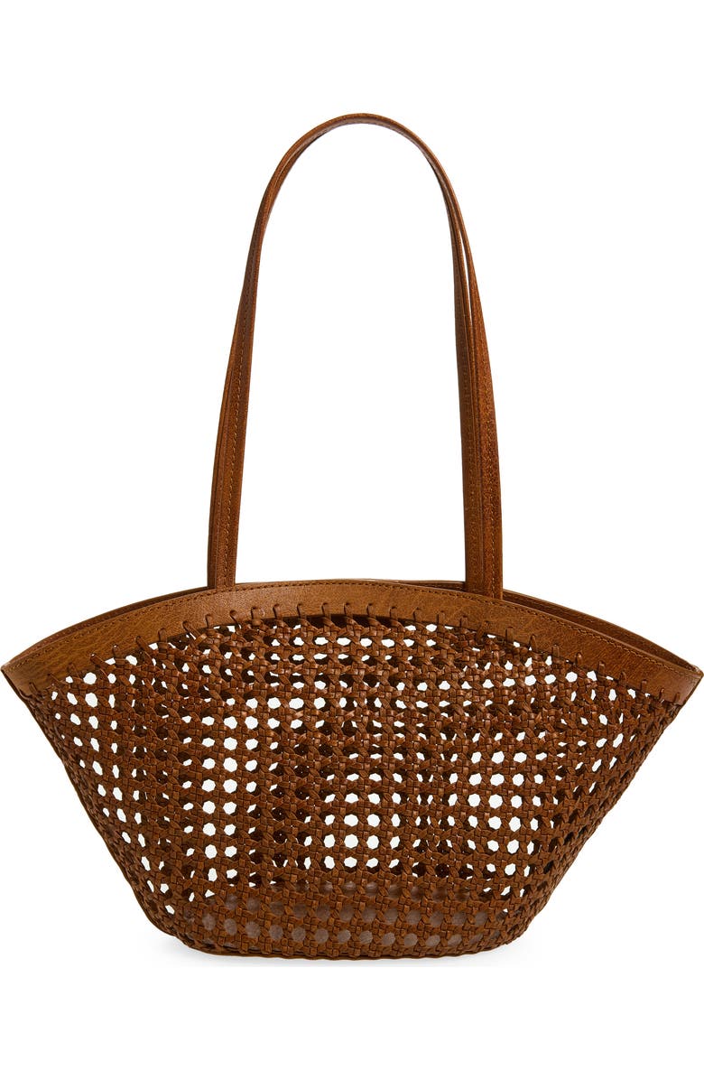 Caning Woven Leather Tote