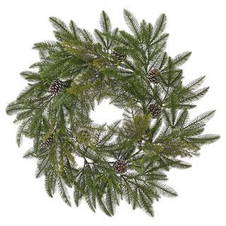 VINTERFINT Artificial Pine Wreath against a white background. 