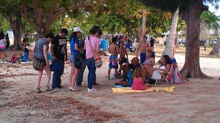 Students at the University of Puerto Rico at Mayagüez recruit volunteers for genomic research