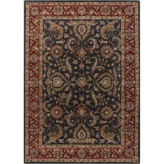 A red and blue Persian rug