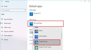 Windows 10 set default web browser