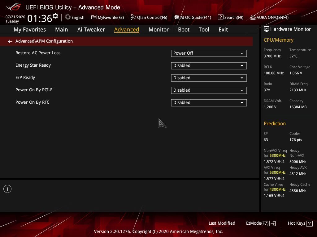 Asus ROG Strix Z490-E BIOS