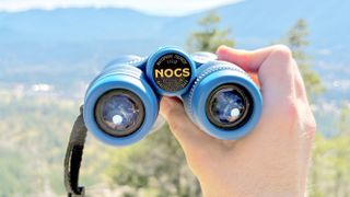 Close-up of the Nocs Field Issue 32mm binoculars 