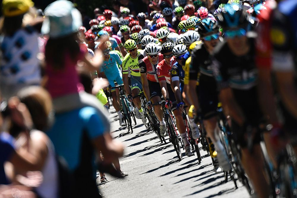 The peloton during stage 14 Tour de France