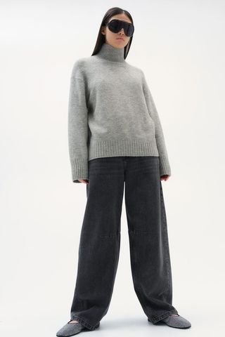 Fine-Knit Turtleneck Jumper