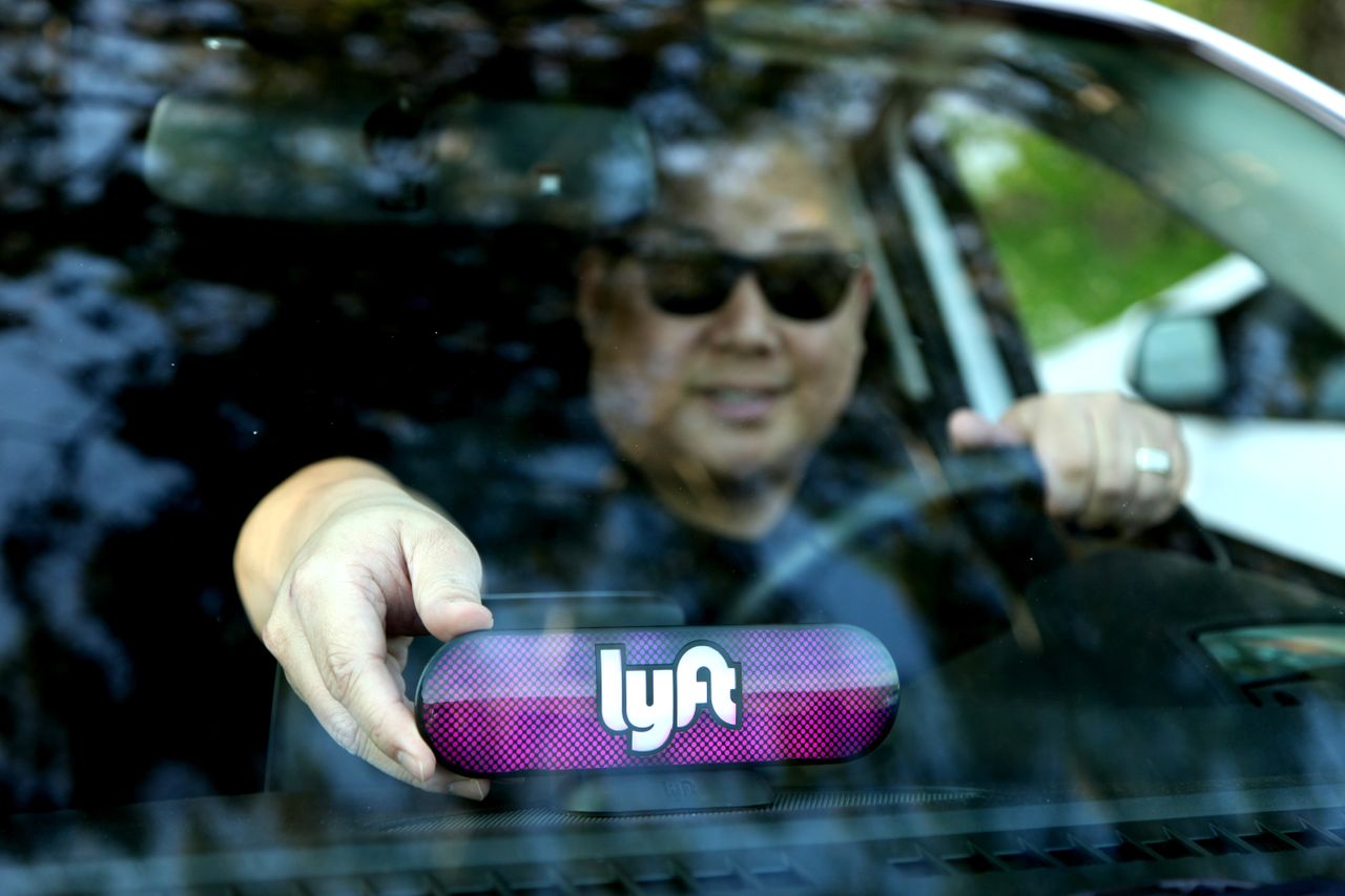 A Lyft driver.