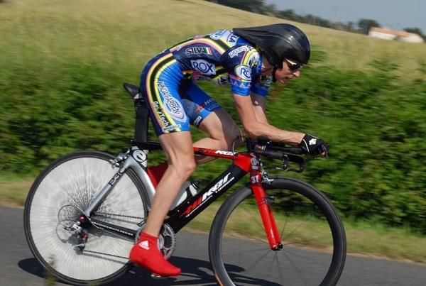 Edwige Pitel (Michela) en route to a second place finish.