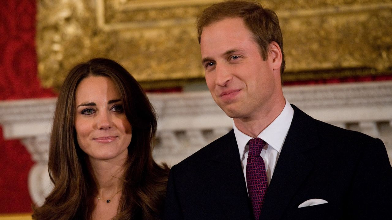 Prince William and Kate Middleton officially announce their engagement at St James&#039;s Palace on November 16, 2010 in London, England