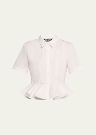 Lulu Half-Sleeve Peplum Blouse
