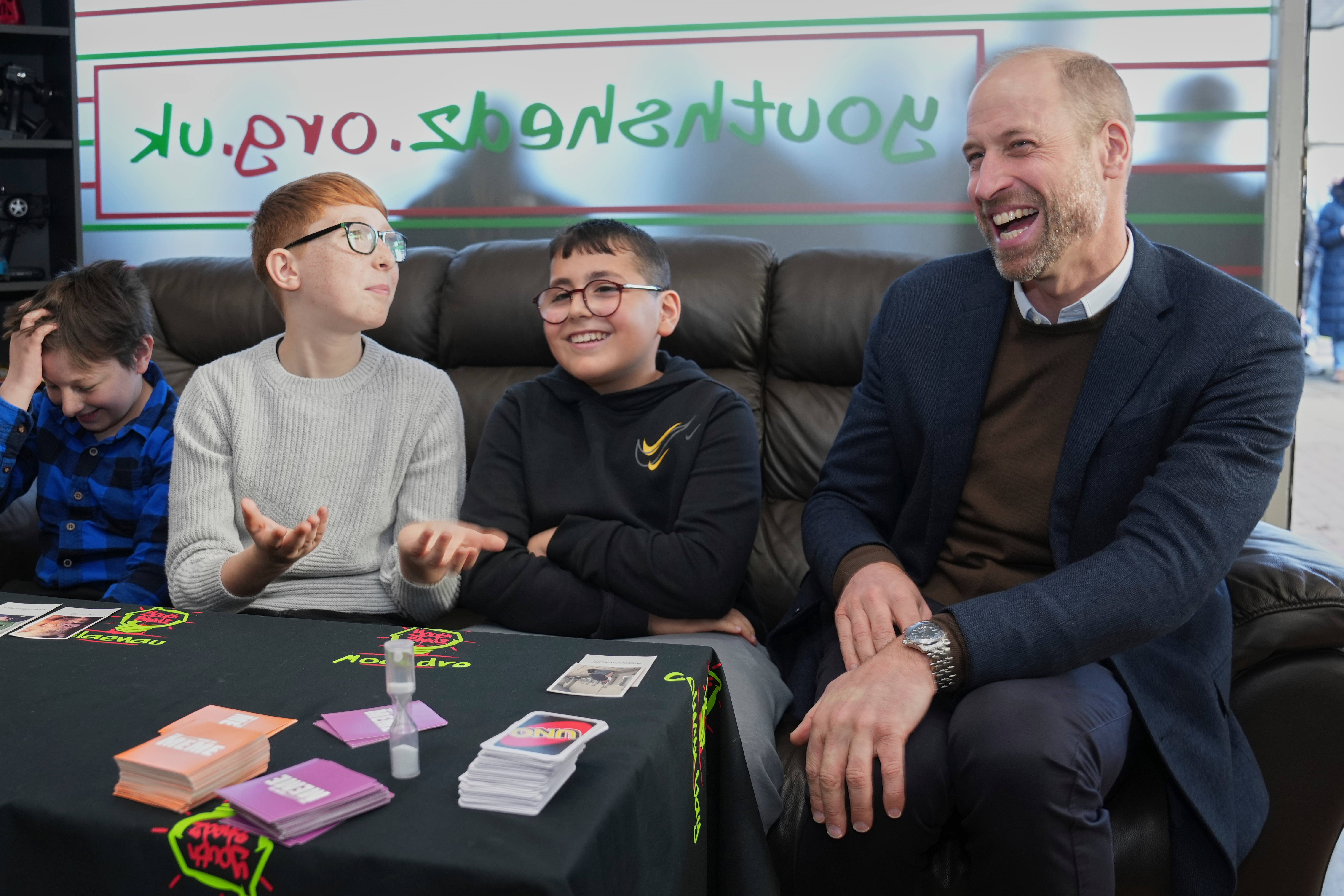 Prince William visits Welsh charity Youthshedz