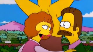 Maude and Ned Flanders on The Simpsons