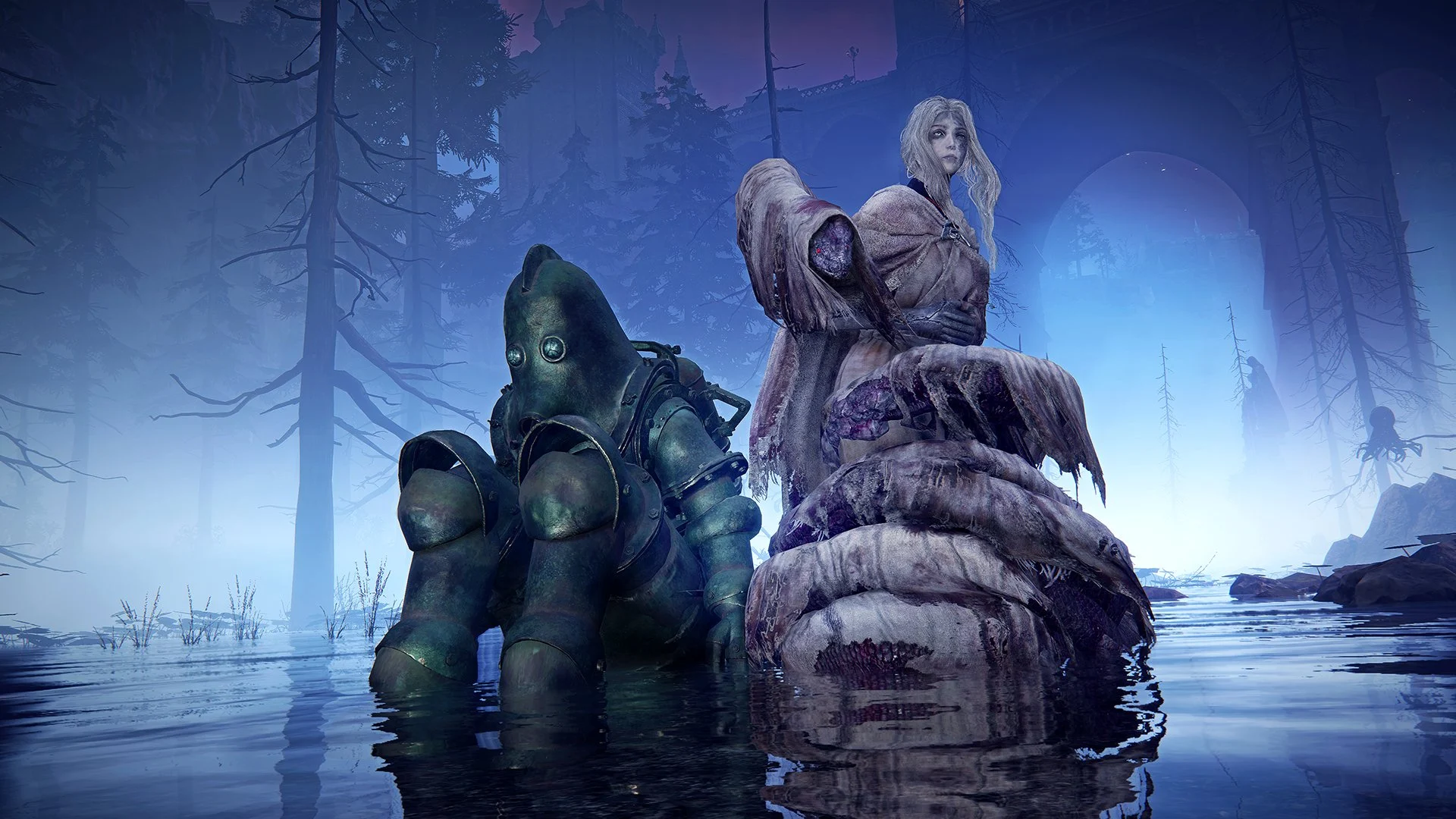 Screens of a Nintendo Switch 2 gothic horror game
