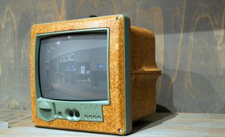 Television with casing made of high-density chipboard