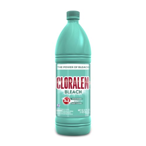 Cloralen Household Cleaning Liquid Bleach - 32.12 Fl Oz - 3-In-1 Multipurpose Cleaner for Laundry, Bathroom &amp;amp; Kitchen - Deodorizes, Whitens &amp;amp; Deep Cleans
