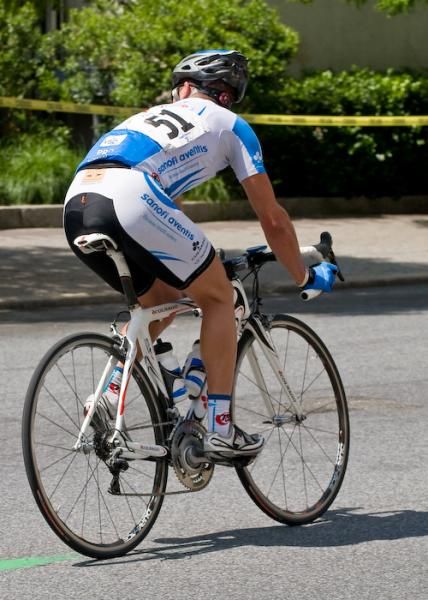 Daniel Holt (Team Type 1 Development) looks back to check his progress while leading the race.