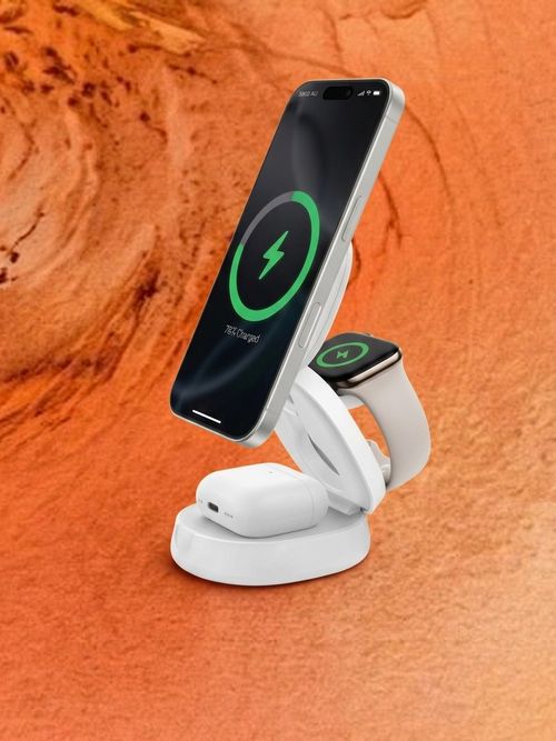 Belkin Qi2 15w Wireless Fast Charging Station, 3 in 1 Iphone Charger
