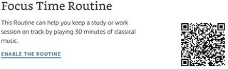 Alexa Routine - Focus Time