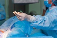 Doctor performing an angioplasty.