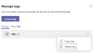 How to create and manage tags in Microsoft Teams