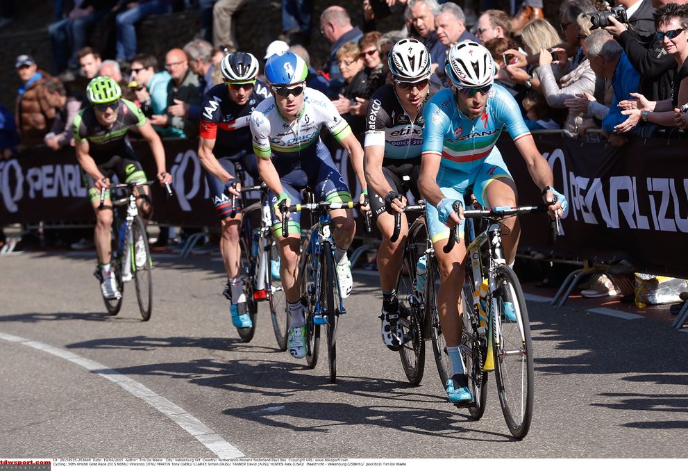 Vincenzo Nibali (Astana) leads a dangerous break